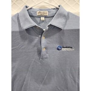 Peter Millar Crown‎ Ease Polo Shirt Mens L, SHORT SLEEVE Embroidered Cotton